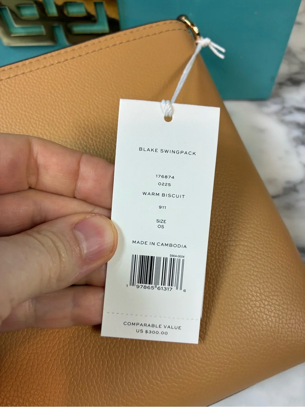 Tory Burch Warm Biscuit Brown Leather Blake Swingpack Bag - NWT $300 Retail